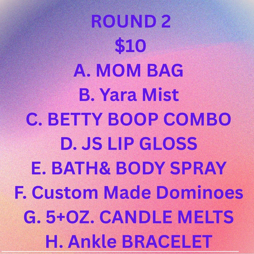 Plinko  Round 2 Prizes